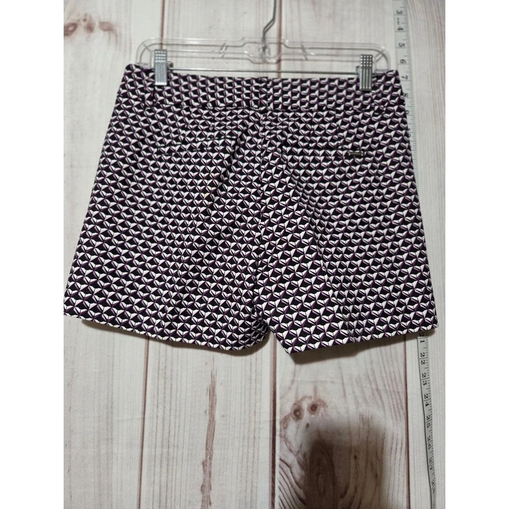 White‎ House Black Market Shorts Geometric Print Career Casual Ladies 0